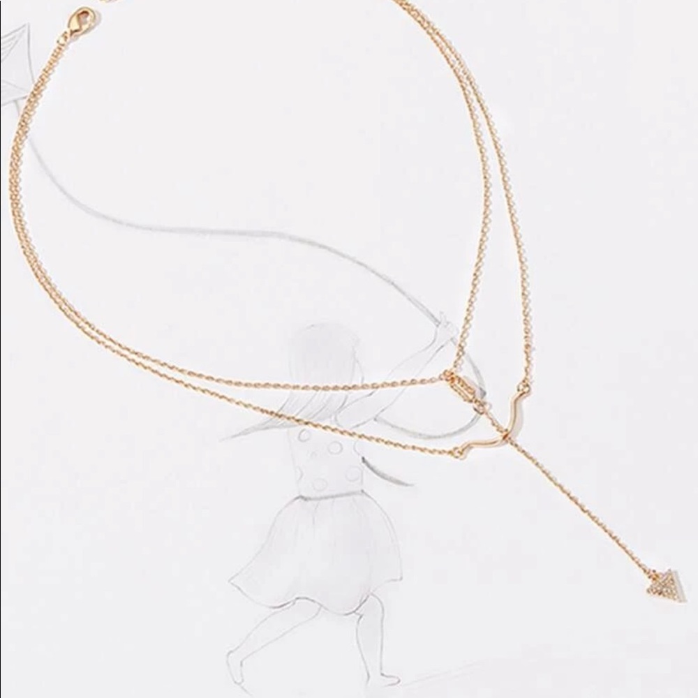 Bow + Arrow Layered Necklace - Picture 2 of 2